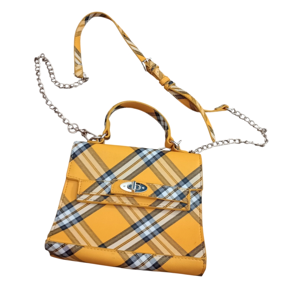 Steve Madden Yellow Plaid Crossbody Bag